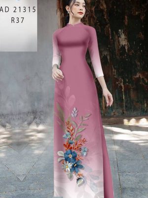Vải Áo Dài Hoa In 3D AD 21315 25